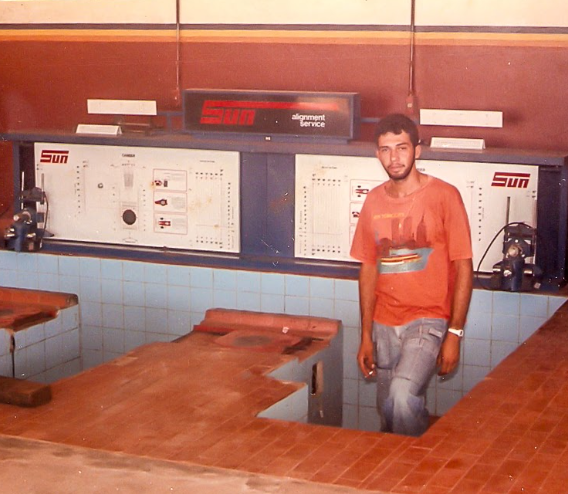 Foto RC Pereira com seus 19 anos no alinhamento Optico em Marabá- Belem do Pará